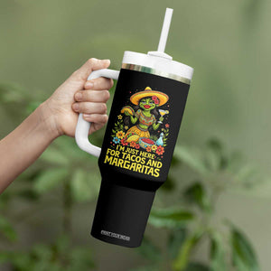 Funny Cinco De Mayo Frog Tumbler With Handle Just Here For Tacos And Margaritas TS12 Print Your Wear