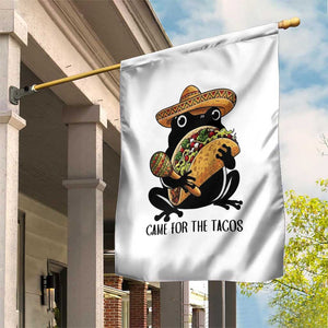 Grumpy Frog Cinco De Mayo Garden Flag Came For The Tacos TS12 Print Your Wear