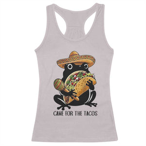 Grumpy Frog Cinco De Mayo Racerback Tank Top Came For The Tacos TS12 Ice Gray Print Your Wear
