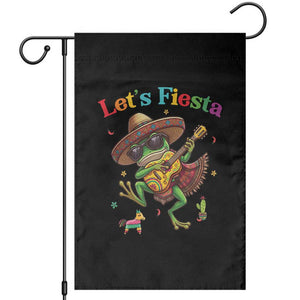 Funny Cinco De Mayo Frog Playing Guitar Garden Flag Lets Fiesta TS12 Black Print Your Wear