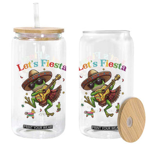 Funny Cinco De Mayo Frog Playing Guitar Glass Can Lets Fiesta TS12 Print Your Wear
