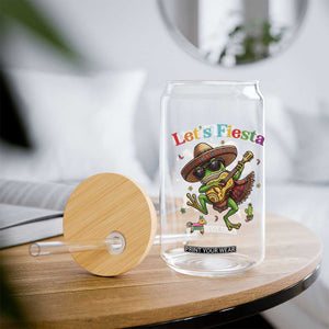 Funny Cinco De Mayo Frog Playing Guitar Glass Can Lets Fiesta TS12 Print Your Wear