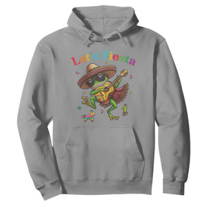 Funny Cinco De Mayo Frog Playing Guitar Hoodie Lets Fiesta TS12 Sport Gray Print Your Wear