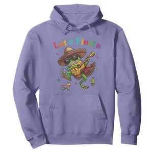 Funny Cinco De Mayo Frog Playing Guitar Hoodie Lets Fiesta TS12 Violet Print Your Wear