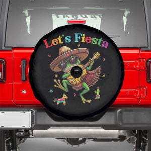 Funny Cinco De Mayo Frog Playing Guitar Spare Tire Cover Lets Fiesta TS12 Black Print Your Wear