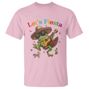 Funny Cinco De Mayo Frog Playing Guitar T Shirt Lets Fiesta TS12 Light Pink Print Your Wear
