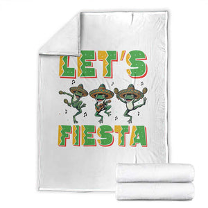 Funny Mariachi Frog Guitar Fiesta Throw Blanket Cinco De Mayo Gift TS12 White Print Your Wear