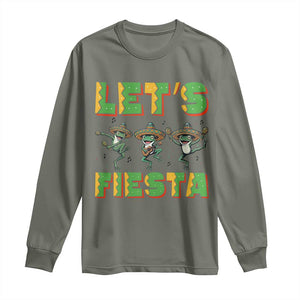 Funny Mariachi Frog Guitar Fiesta Long Sleeve Shirt Cinco De Mayo Gift TS12 Military Green Print Your Wear