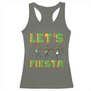 Funny Mariachi Frog Guitar Fiesta Racerback Tank Top Cinco De Mayo Gift TS12 Military Green Print Your Wear