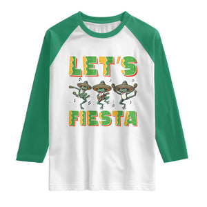 Funny Mariachi Frog Guitar Fiesta Raglan Shirt Cinco De Mayo Gift TS12 White Kelly Green Print Your Wear