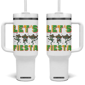 Funny Mariachi Frog Guitar Fiesta Tumbler With Handle Cinco De Mayo Gift TS12 One Size: 40 oz White Print Your Wear
