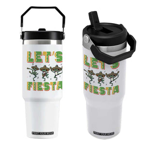 Funny Mariachi Frog Guitar Fiesta Flip Straw Tumbler Cinco De Mayo Gift TS12 One Size: 30 oz White Print Your Wear