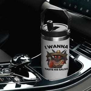 Funny Cinco De Mayo Mothman Flip Straw Tumbler I Wanna Taste His Salsa TS12 Print Your Wear