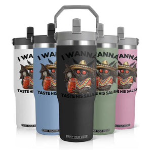 Funny Cinco De Mayo Mothman Flip Straw Tumbler I Wanna Taste His Salsa TS12 Print Your Wear