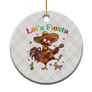 Lets Fiesta Cinco de May Ceramic Ornament Funny Chicken Playing Guitar TS12 1pc Christmas Plaid Print Your Wear