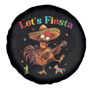 Lets Fiesta Cinco de May Spare Tire Cover Funny Chicken Playing Guitar TS12 Print Your Wear
