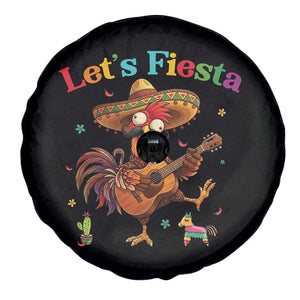 Lets Fiesta Cinco de May Spare Tire Cover Funny Chicken Playing Guitar TS12 Print Your Wear