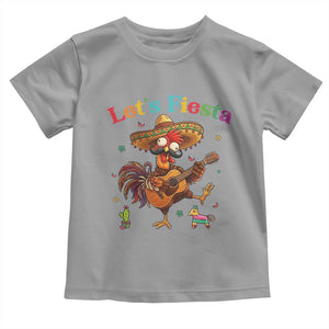 Lets Fiesta Cinco de May Toddler T Shirt Funny Chicken Playing Guitar TS12 Sport Gray Print Your Wear
