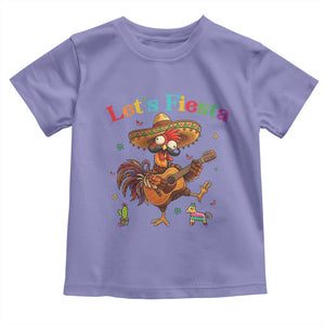 Lets Fiesta Cinco de May Toddler T Shirt Funny Chicken Playing Guitar TS12 Violet Print Your Wear