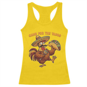 Funny Cinco De Mayo Chicken Racerback Tank Top Came For The Tacos TS12 Daisy Print Your Wear