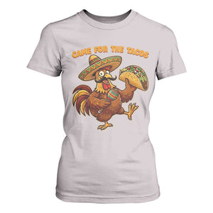 Funny Cinco De Mayo Chicken T Shirt For Women Came For The Tacos TS12 Ice Gray Print Your Wear