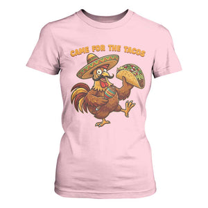 Funny Cinco De Mayo Chicken T Shirt For Women Came For The Tacos TS12 Light Pink Print Your Wear