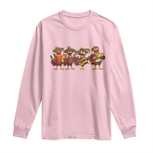 Funny Cinco De Mayo Chicken Squad Long Sleeve Shirt Mexican Party Celebration Gift TS12 Light Pink Print Your Wear