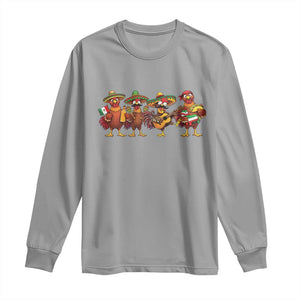 Funny Cinco De Mayo Chicken Squad Long Sleeve Shirt Mexican Party Celebration Gift TS12 Sport Gray Print Your Wear