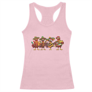 Funny Cinco De Mayo Chicken Squad Racerback Tank Top Mexican Party Celebration Gift TS12 Light Pink Print Your Wear
