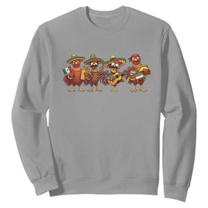 Funny Cinco De Mayo Chicken Squad Sweatshirt Mexican Party Celebration Gift TS12 Sport Gray Print Your Wear