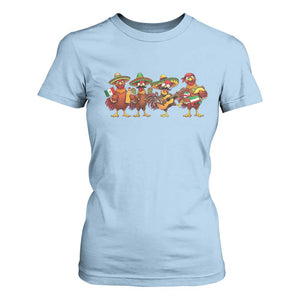 Funny Cinco De Mayo Chicken Squad T Shirt For Women Mexican Party Celebration Gift TS12 Light Blue Print Your Wear