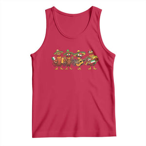 Funny Cinco De Mayo Chicken Squad Tank Top Mexican Party Celebration Gift TS12 Red Print Your Wear