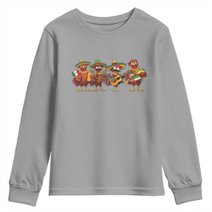 Funny Cinco De Mayo Chicken Squad Youth Sweatshirt Mexican Party Celebration Gift TS12 Sport Gray Print Your Wear