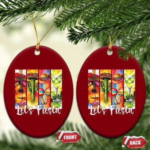 Lets Fiesta Ceramic Ornament Funny Cinco De Mayo Party Celebration TS12 Print Your Wear