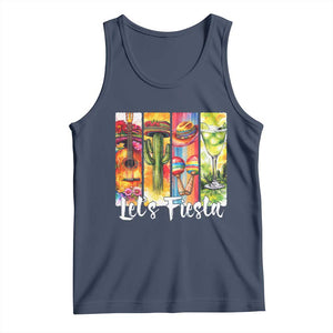 Lets Fiesta Tank Top Funny Cinco De Mayo Party Celebration TS12 Navy Print Your Wear