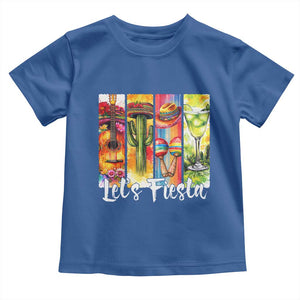 Lets Fiesta Toddler T Shirt Funny Cinco De Mayo Party Celebration TS12 Royal Blue Print Your Wear