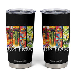 Lets Fiesta Tumbler Cup Funny Cinco De Mayo Party Celebration TS12 Black Print Your Wear