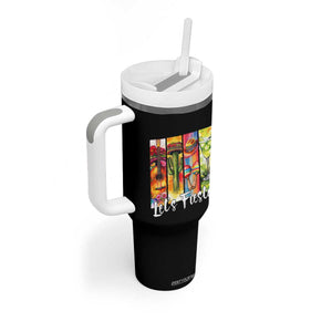 Lets Fiesta Tumbler With Handle Funny Cinco De Mayo Party Celebration TS12 Print Your Wear