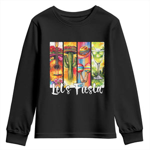 Lets Fiesta Youth Sweatshirt Funny Cinco De Mayo Party Celebration TS12 Black Print Your Wear
