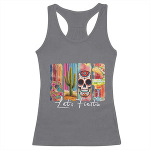Cinco De Mayo Lets Fiest Racerback Tank Top Funny Mexican Party Gift TS12 Charcoal Print Your Wear