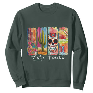 Cinco De Mayo Lets Fiest Sweatshirt Funny Mexican Party Gift TS12 Dark Forest Green Print Your Wear