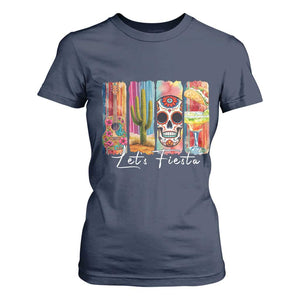Cinco De Mayo Lets Fiest T Shirt For Women Funny Mexican Party Gift TS12 Navy Print Your Wear