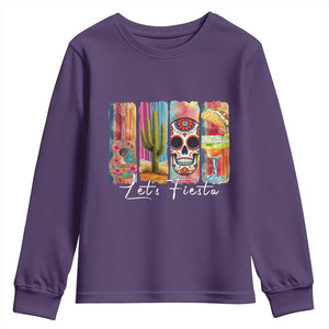 Cinco De Mayo Lets Fiest Youth Sweatshirt Funny Mexican Party Gift TS12 Purple Print Your Wear