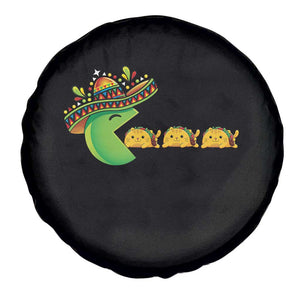 Cinco De Mayo Retro Game Spare Tire Cover Funny Sombrero Character Chasing Taco Cat TS12 Print Your Wear