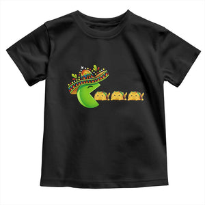 Cinco De Mayo Retro Game Toddler T Shirt Funny Sombrero Character Chasing Taco Cat TS12 Black Print Your Wear