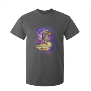 Funny Cinco De Mayo Cat T Shirt For Kid Astronaut Kitten Flying A Taco TS12 Dark Heather Print Your Wear