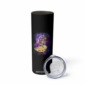 Funny Cinco De Mayo Cat Skinny Tumbler Astronaut Kitten Flying A Taco TS12 Print Your Wear