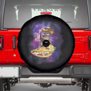 Funny Cinco De Mayo Cat Spare Tire Cover Astronaut Kitten Flying A Taco TS12 Black Print Your Wear