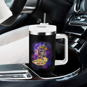 Funny Cinco De Mayo Cat Tumbler With Handle Astronaut Kitten Flying A Taco TS12 Print Your Wear