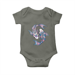 Transgender Ally Koi Fish Baby Onesie Funny Japanese Art Graphic